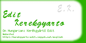 edit kerekgyarto business card